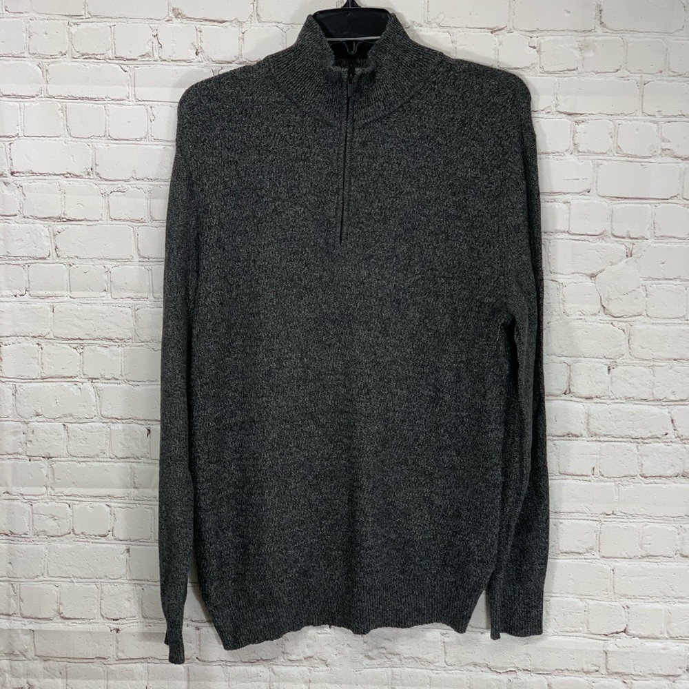NWOT Calvin Klein Mock Neck Quarter Zip Sweater M - Picture 2 of 7
